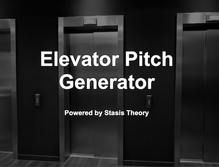 Elevator Pitch Generator...image of an elevator